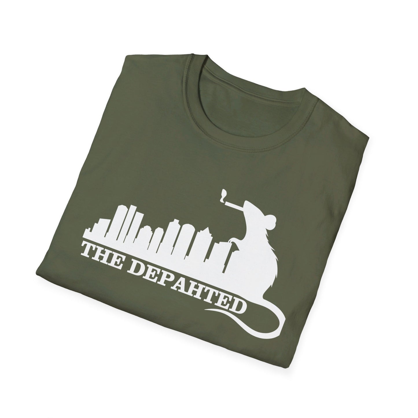The Depahted T-Shirt – Smoking Rat Graphic Tee with Bold Quote