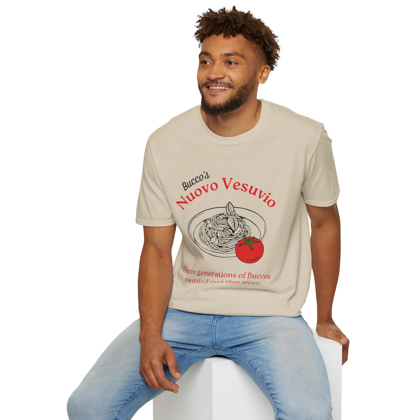 Nuovo Vesuvio Spaghetti Graphic T-Shirt – Italian Family Tradition Tee
