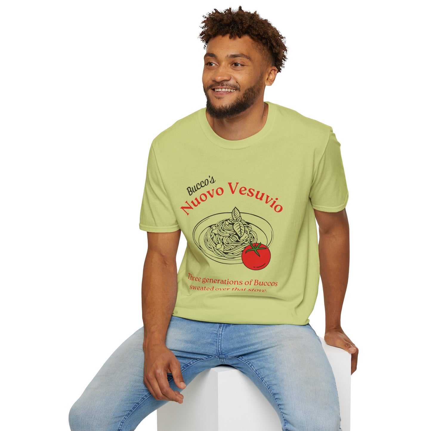 Nuovo Vesuvio Spaghetti Graphic T-Shirt – Italian Family Tradition Tee