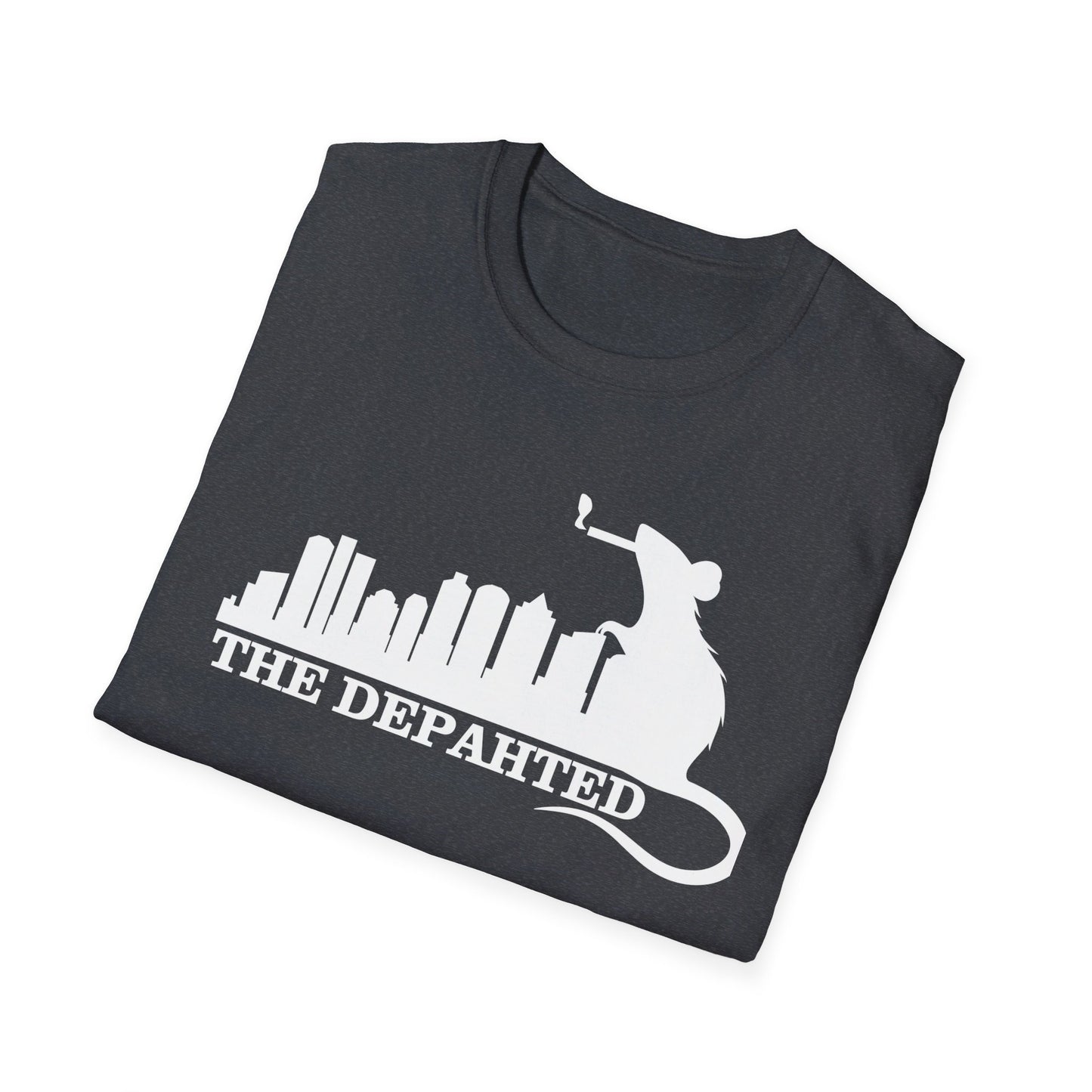 The Depahted T-Shirt – Smoking Rat Graphic Tee with Bold Quote