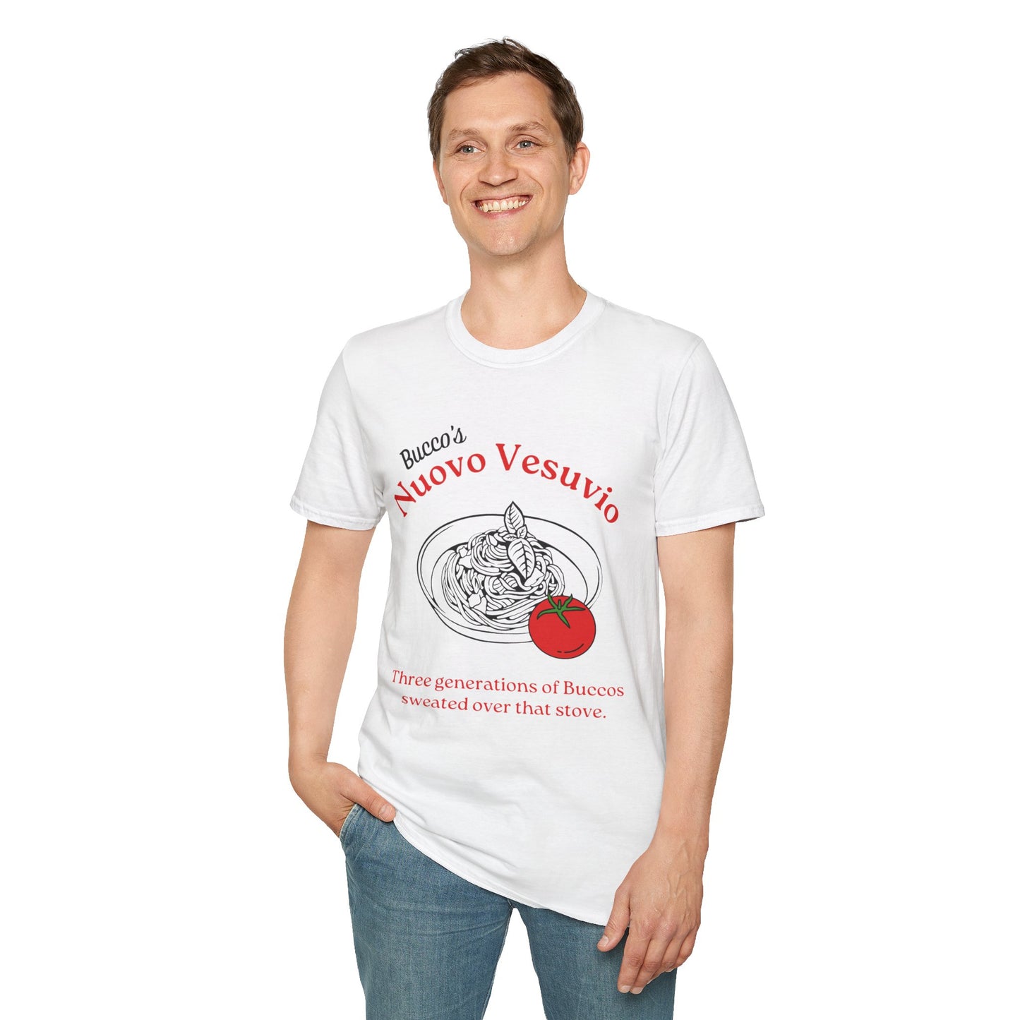 Nuovo Vesuvio Spaghetti Graphic T-Shirt – Italian Family Tradition Tee