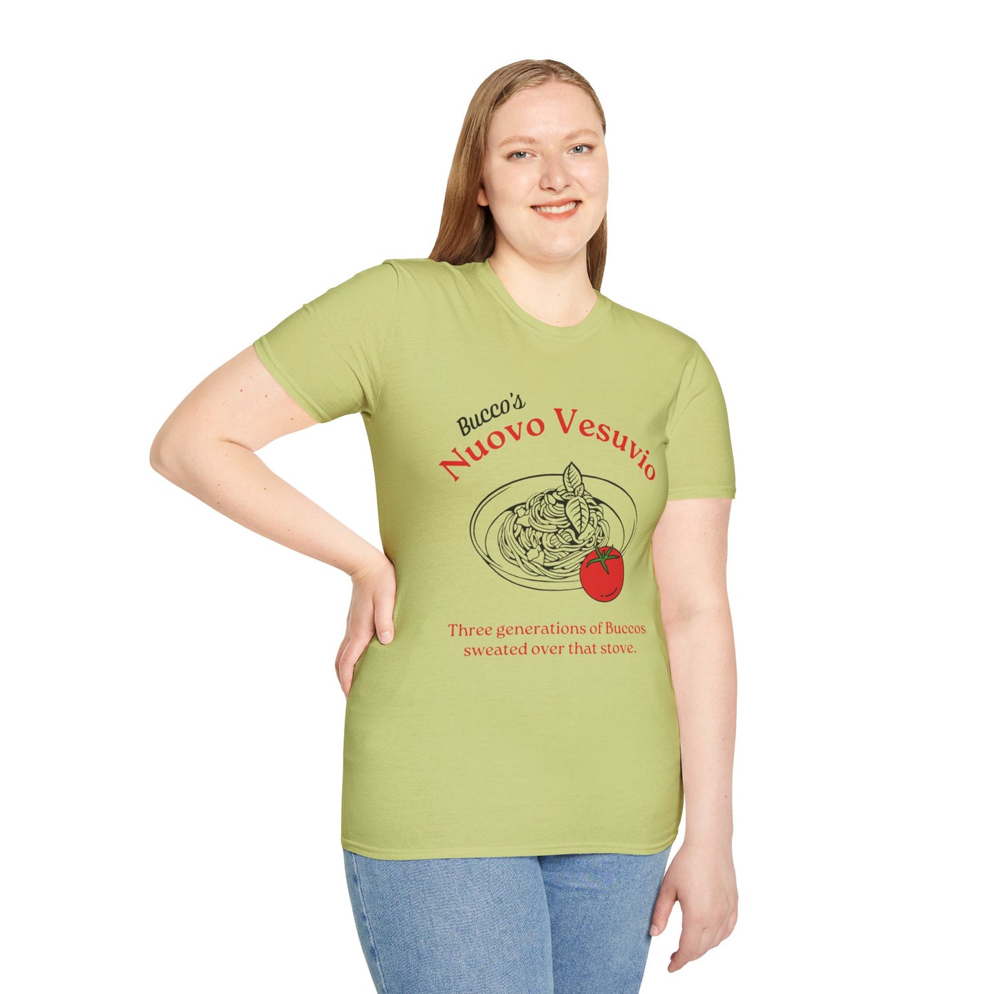Nuovo Vesuvio Spaghetti Graphic T-Shirt – Italian Family Tradition Tee