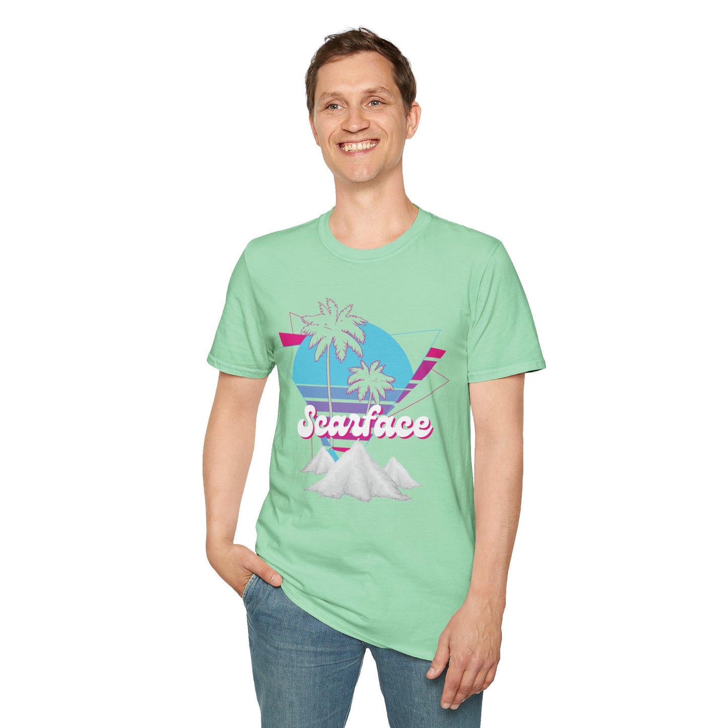 Scarface Neon Empire Graphic T-Shirt – Retro 80s Miami Streetwear Tee