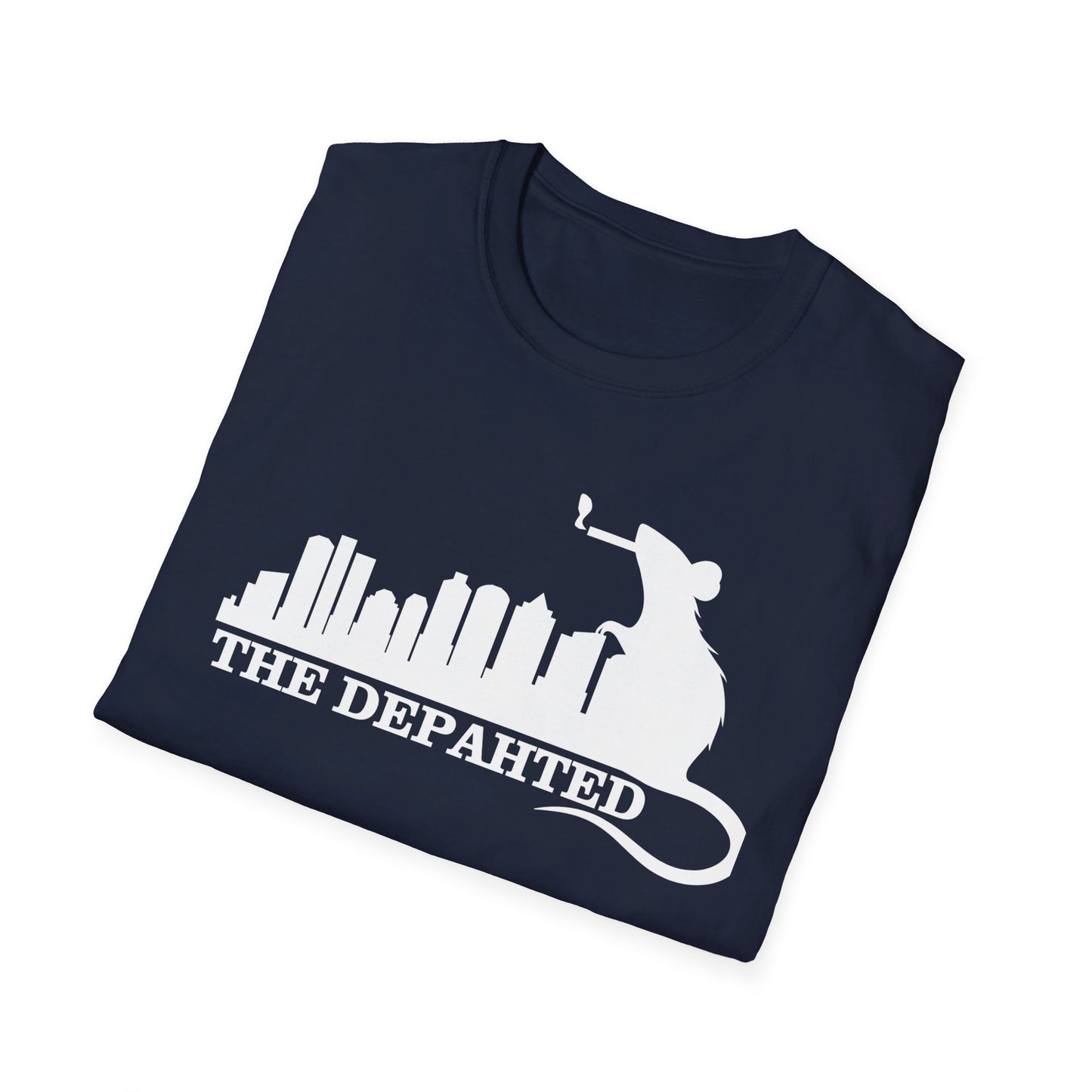 The Depahted T-Shirt – Smoking Rat Graphic Tee with Bold Quote