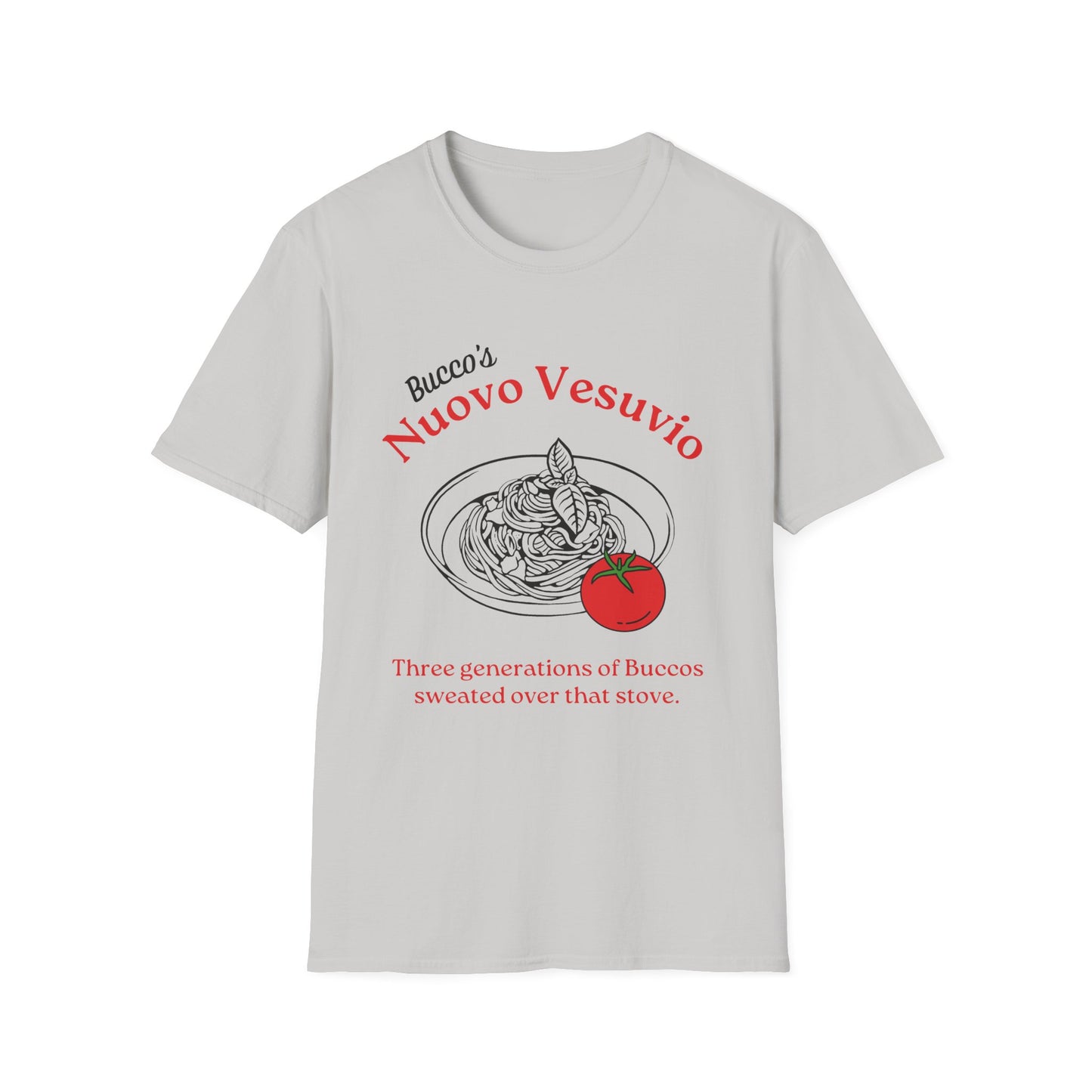 Nuovo Vesuvio Spaghetti Graphic T-Shirt – Italian Family Tradition Tee