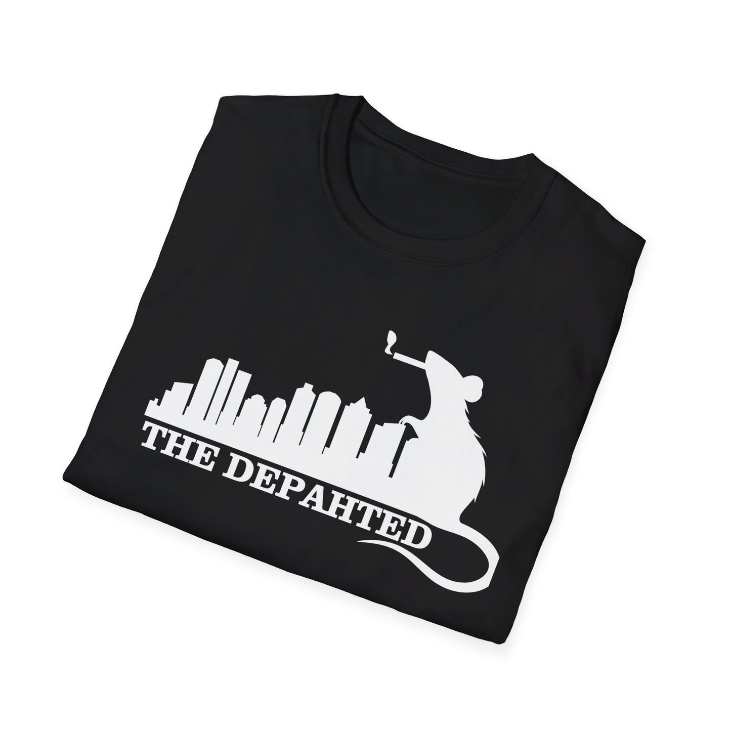 The Depahted T-Shirt – Smoking Rat Graphic Tee with Bold Quote