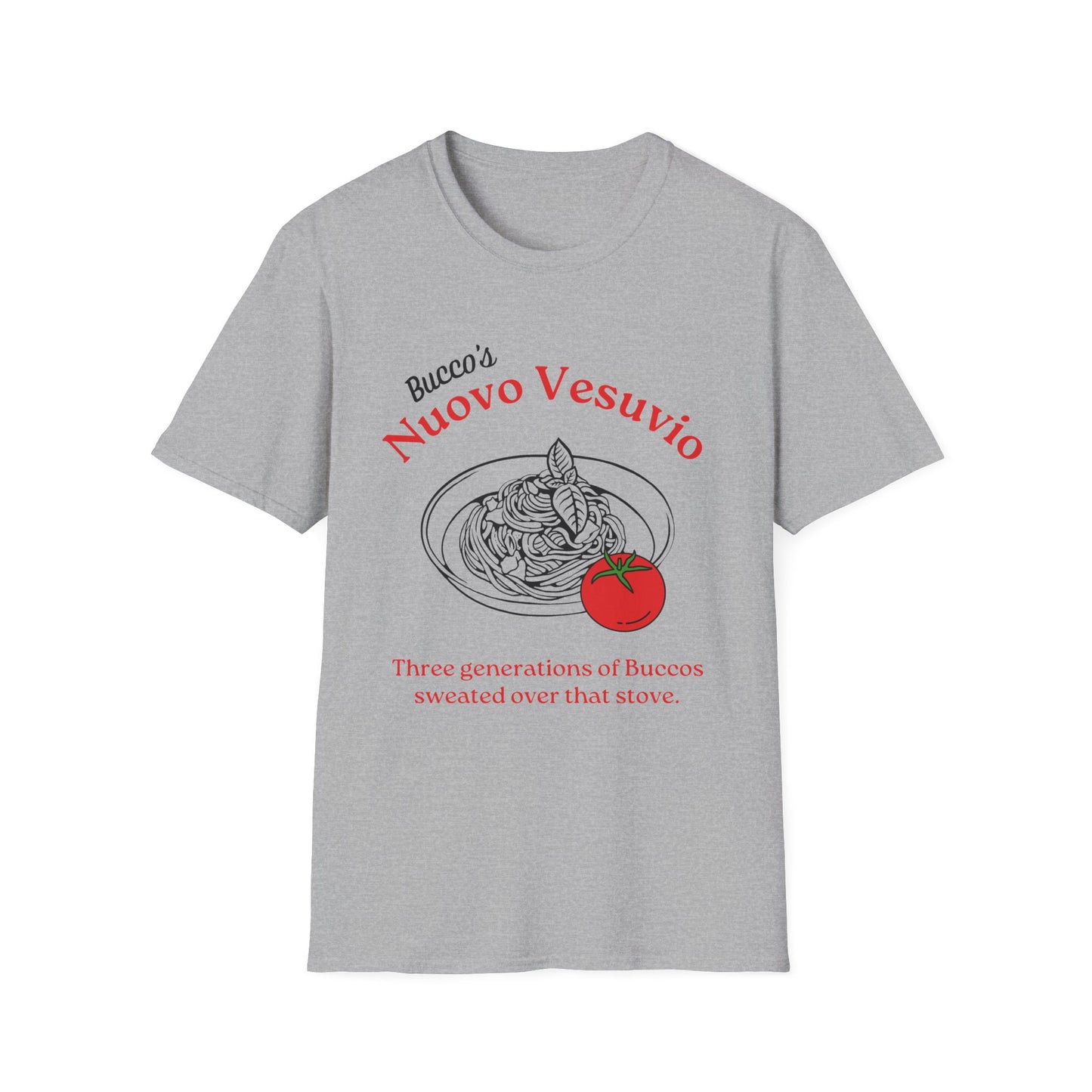 Nuovo Vesuvio Spaghetti Graphic T-Shirt – Italian Family Tradition Tee