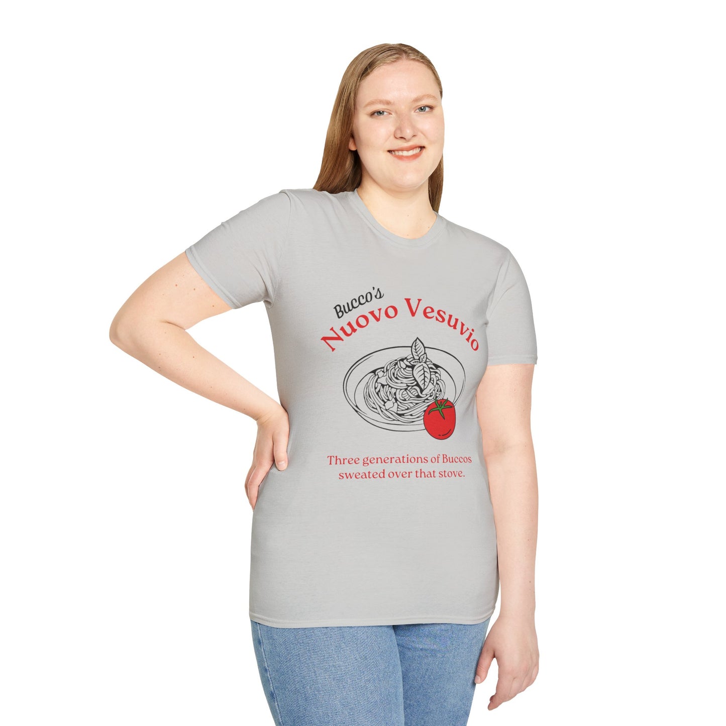 Nuovo Vesuvio Spaghetti Graphic T-Shirt – Italian Family Tradition Tee