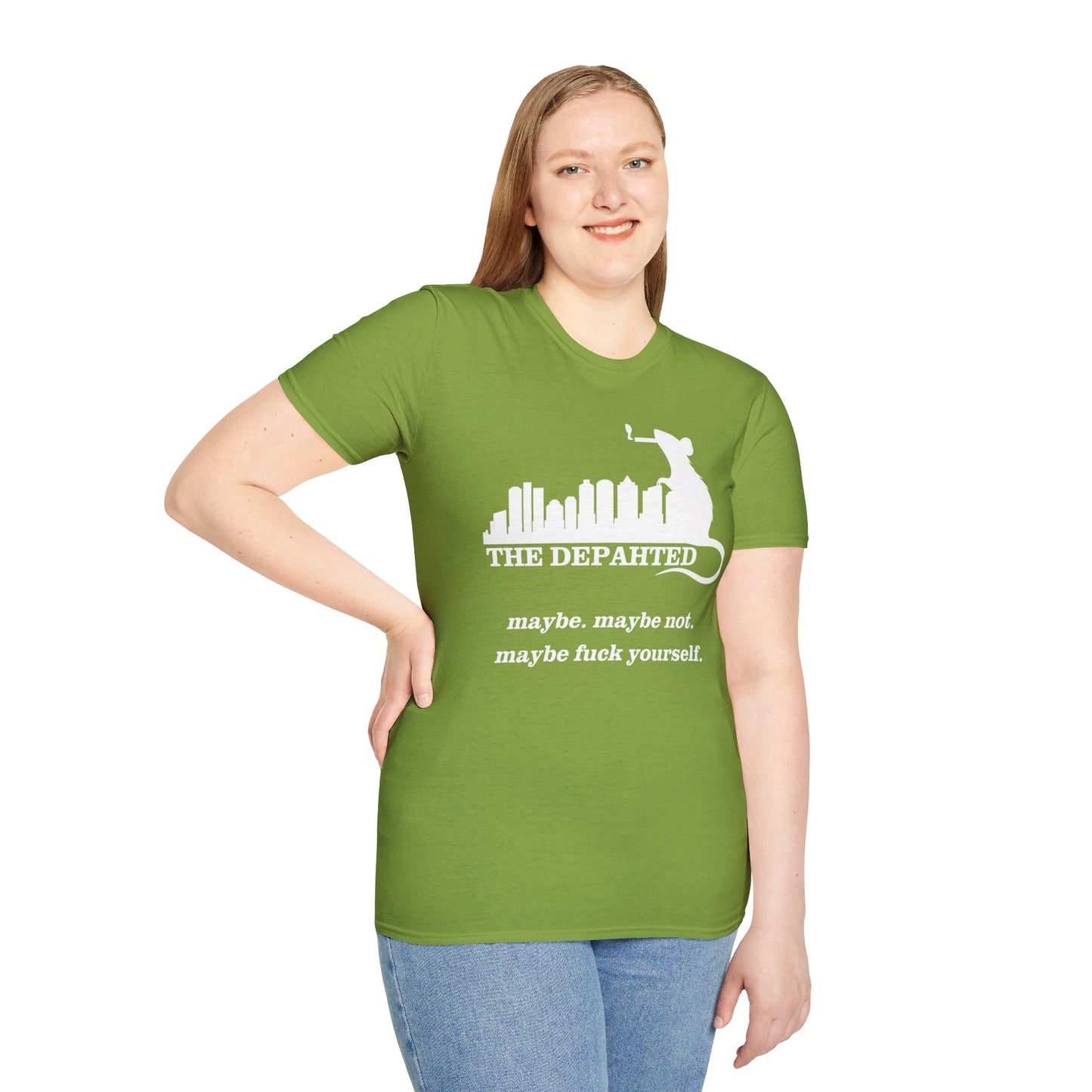 The Depahted T-Shirt – Smoking Rat Graphic Tee with Bold Quote