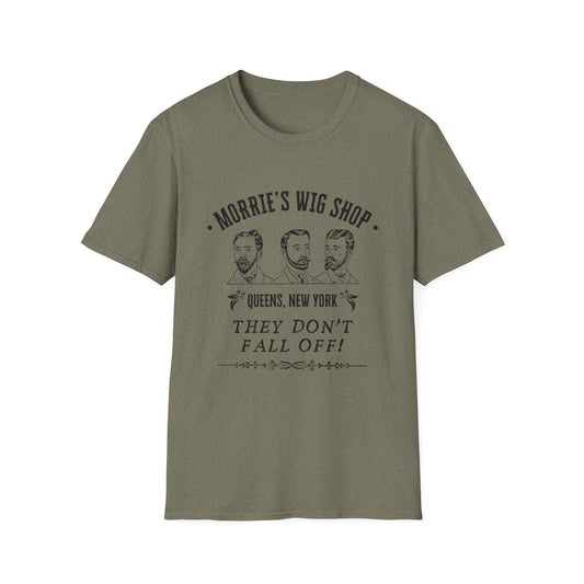 Morrie’s Wig Shop T-Shirt – Funny Mob Culture Vintage Graphic Tee