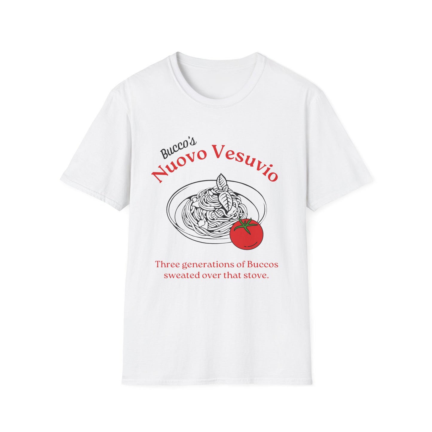 Nuovo Vesuvio Spaghetti Graphic T-Shirt – Italian Family Tradition Tee