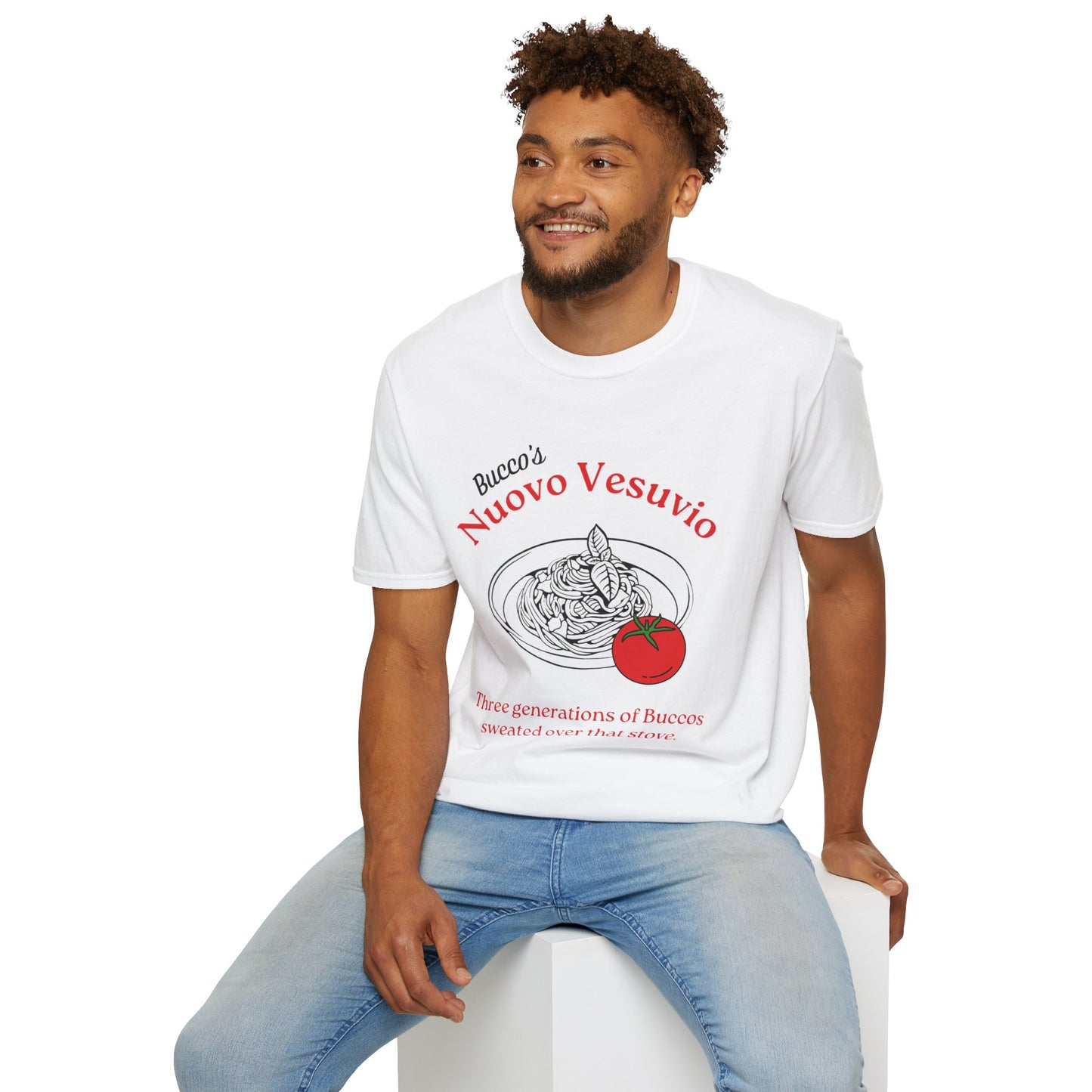 Nuovo Vesuvio Spaghetti Graphic T-Shirt – Italian Family Tradition Tee