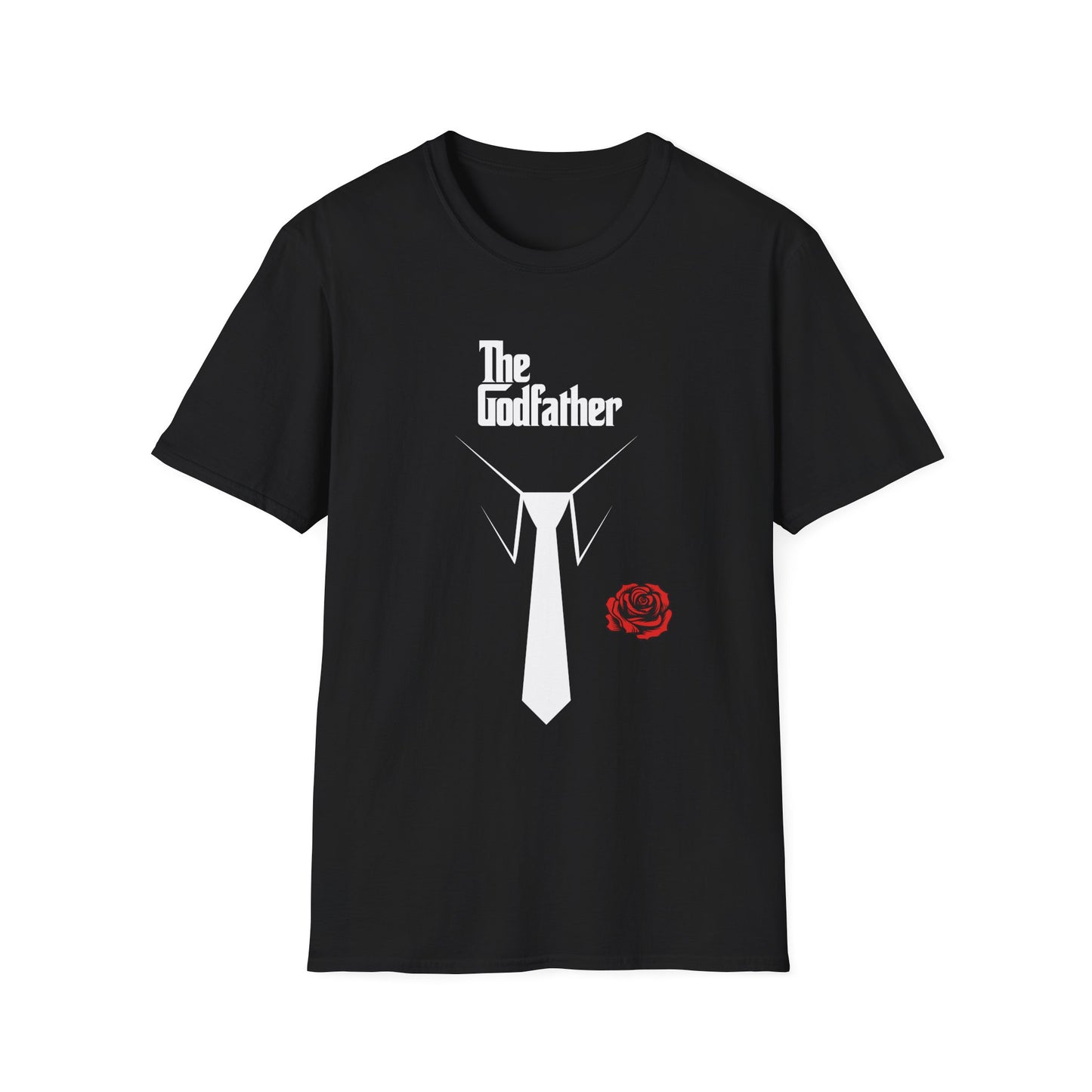 The Don’s Legacy T-Shirt – Iconic Mobster Suit & Rose Graphic Tee