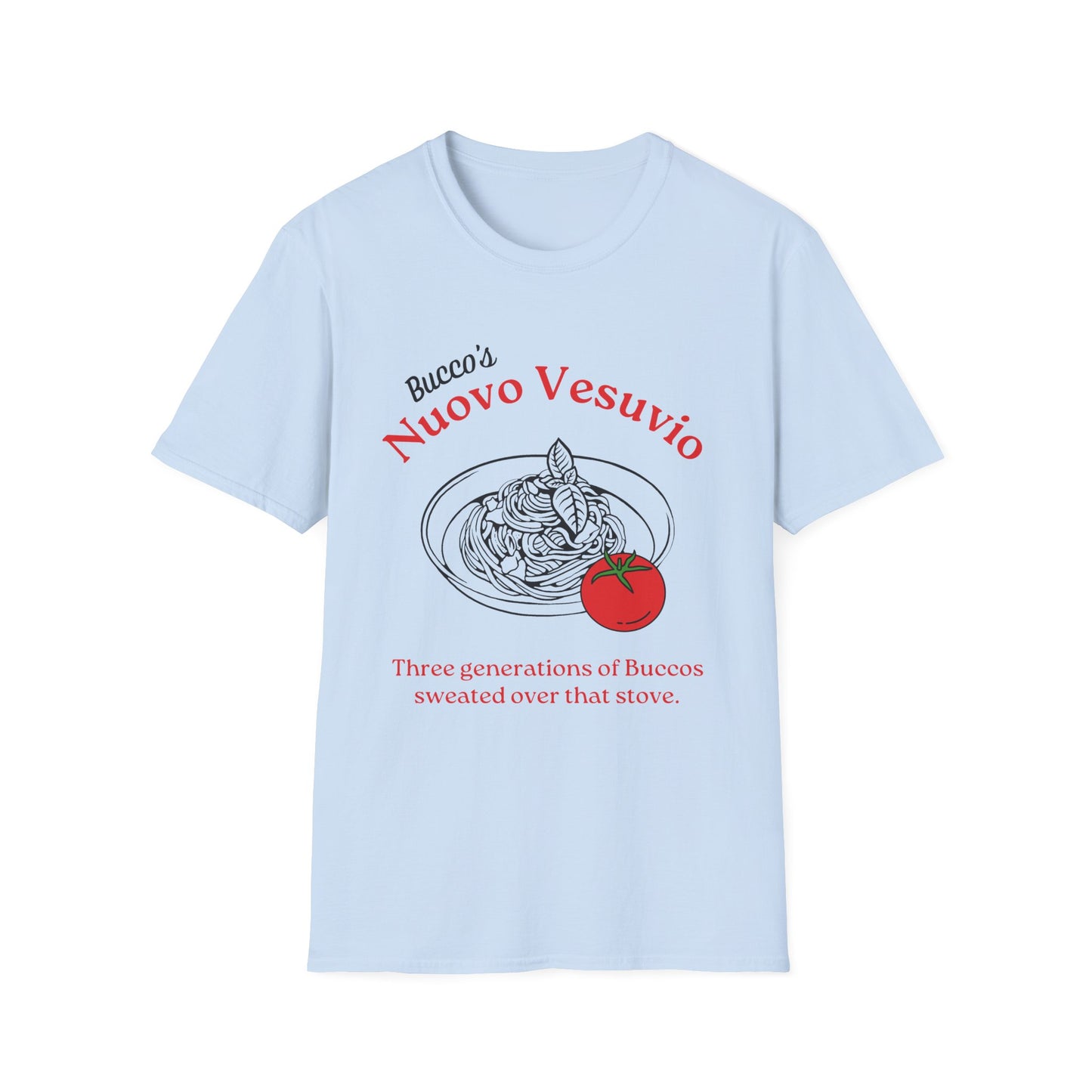 Nuovo Vesuvio Spaghetti Graphic T-Shirt – Italian Family Tradition Tee