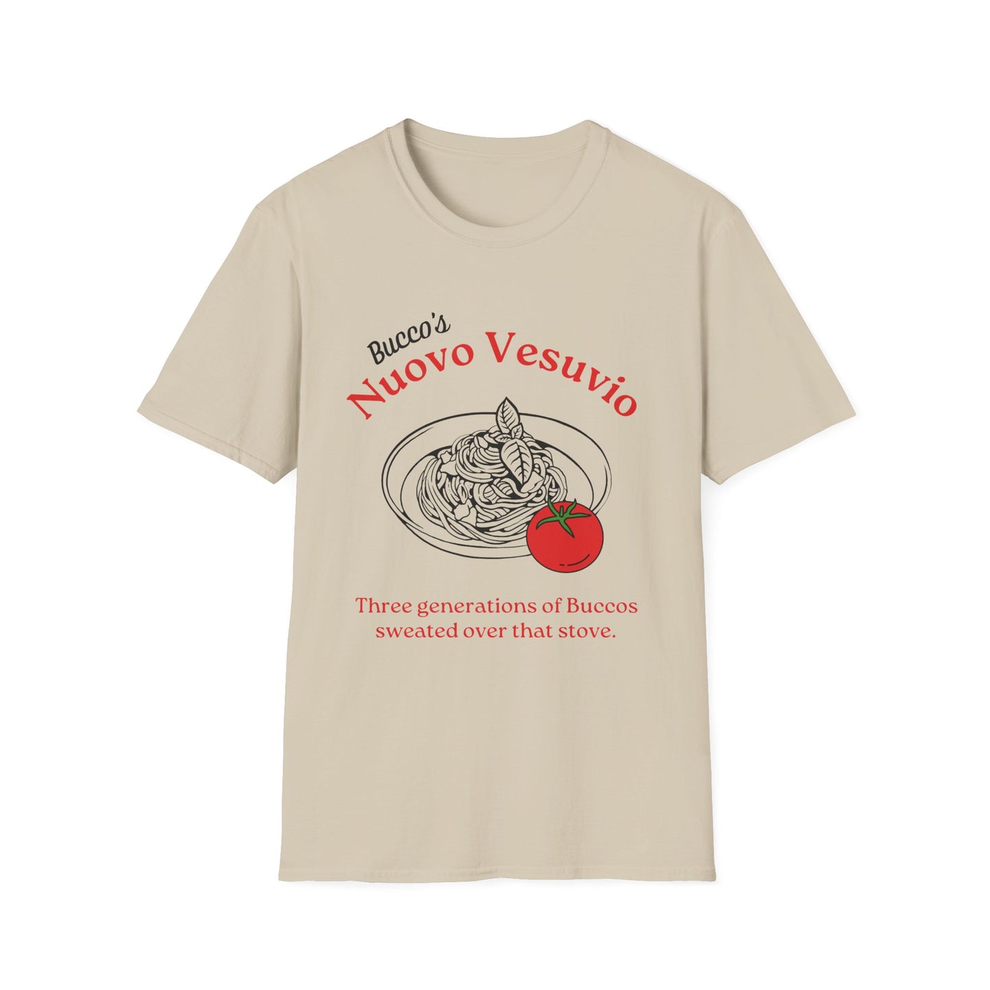 Nuovo Vesuvio Spaghetti Graphic T-Shirt – Italian Family Tradition Tee