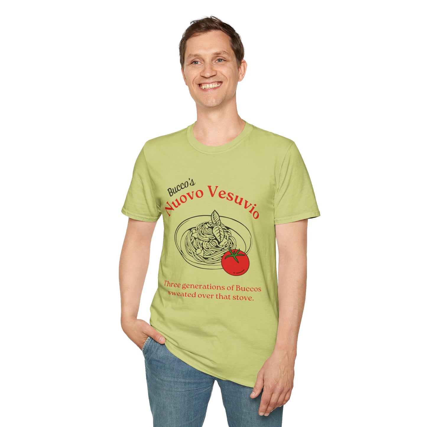 Nuovo Vesuvio Spaghetti Graphic T-Shirt – Italian Family Tradition Tee