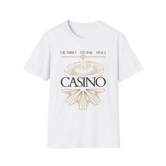 Casino Roulette Wheel T-Shirt – Mob Movie Art Deco Graphic Tee