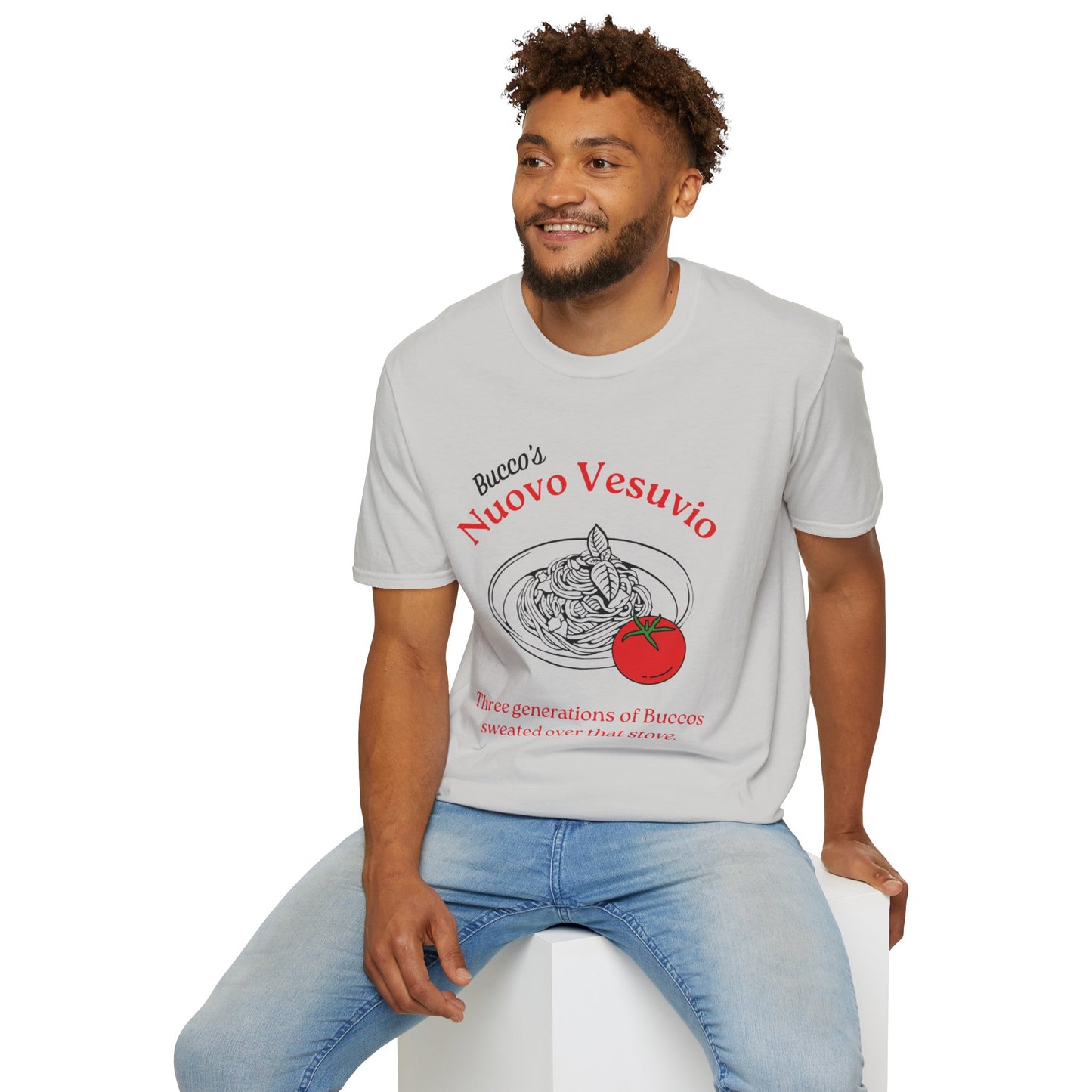 Nuovo Vesuvio Spaghetti Graphic T-Shirt – Italian Family Tradition Tee