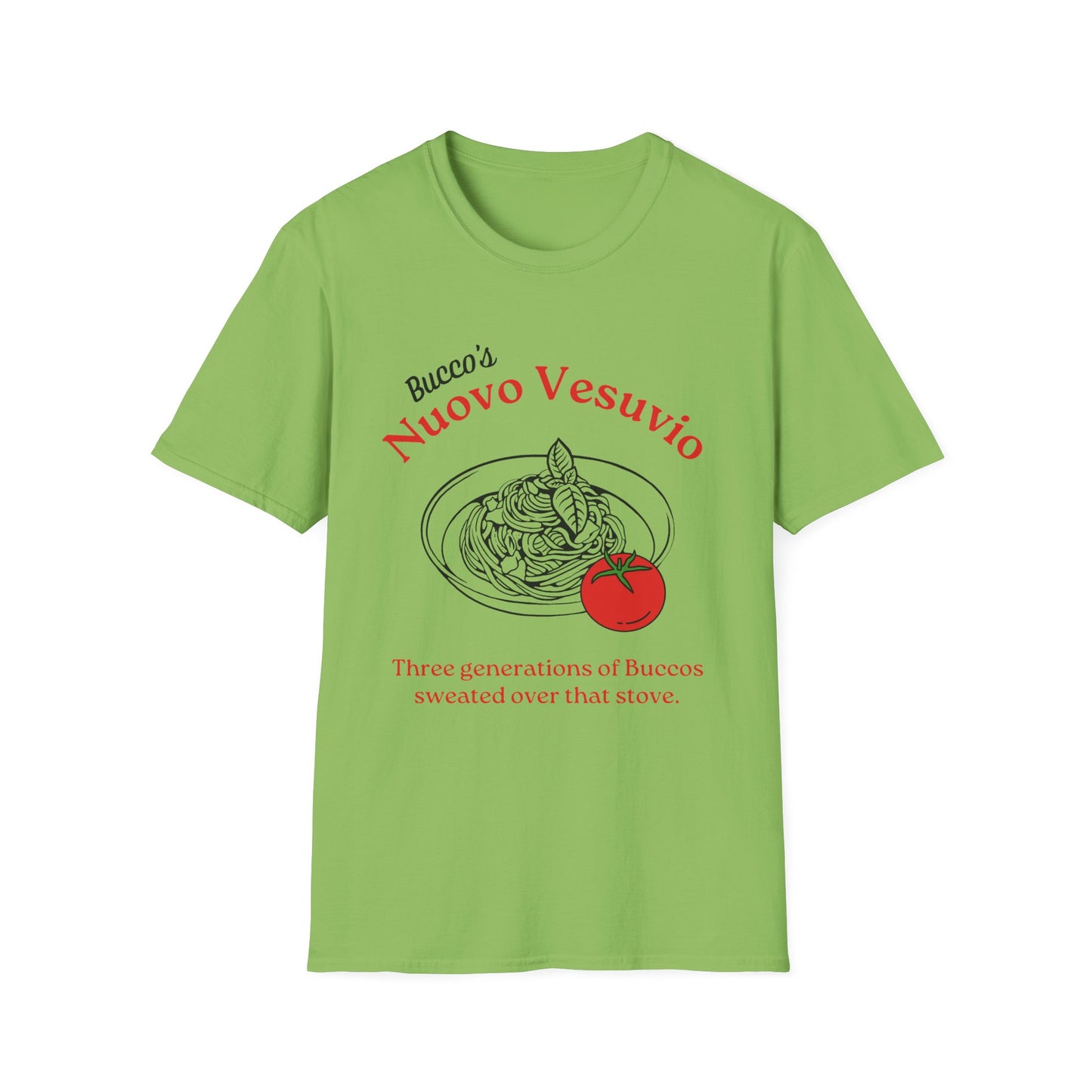 Nuovo Vesuvio Spaghetti Graphic T-Shirt – Italian Family Tradition Tee