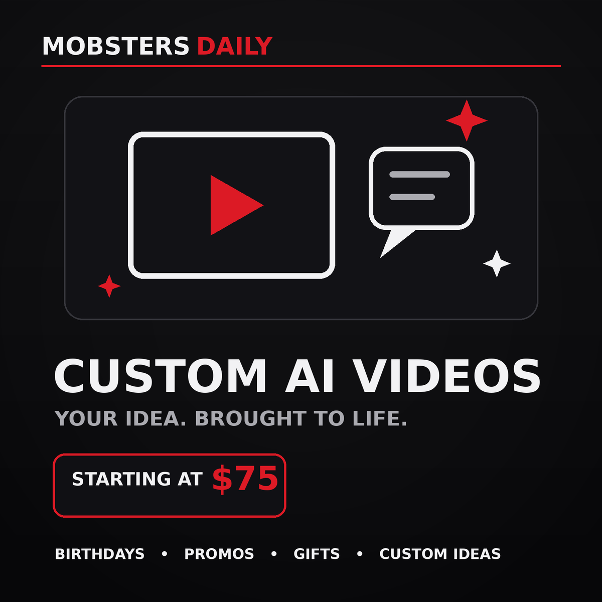MobstersDaily Custom AI Video add-on