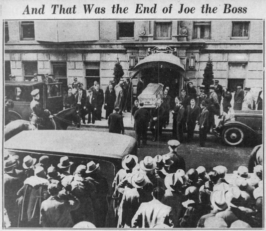 Joe Masseria’s funeral procession in New York City in April 1931