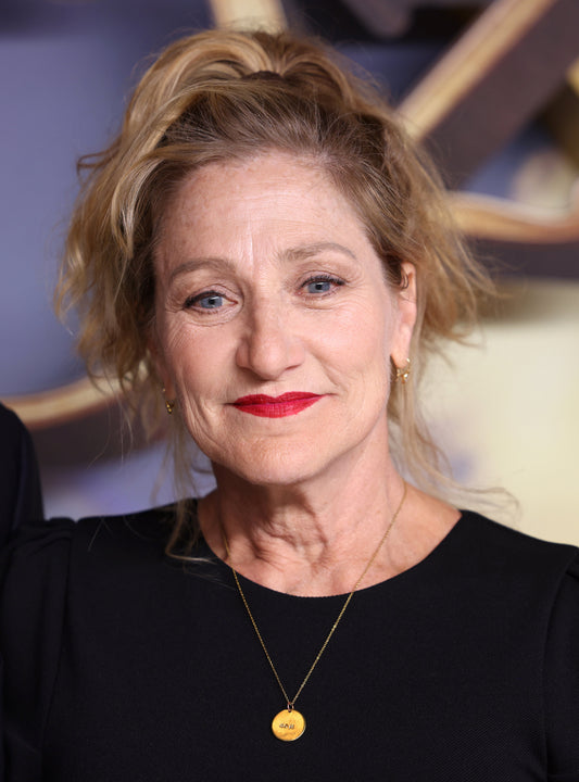Edie Falco speaking at an event in Las Vegas in 2025