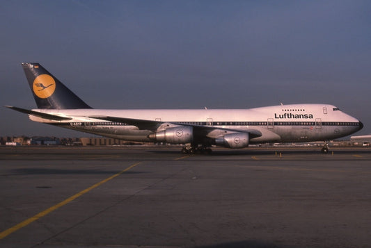 Lufthansa Boeing 747 at New York JFK Airport in 1985