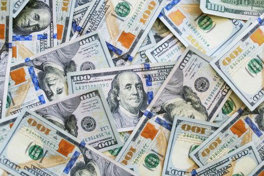Hundred-dollar bills representing Tony Soprano’s debt to Hesh Rabkin