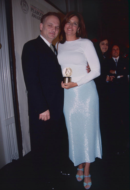 Lorraine Bracco with Sopranos creator David Chase at the Peabody Awards