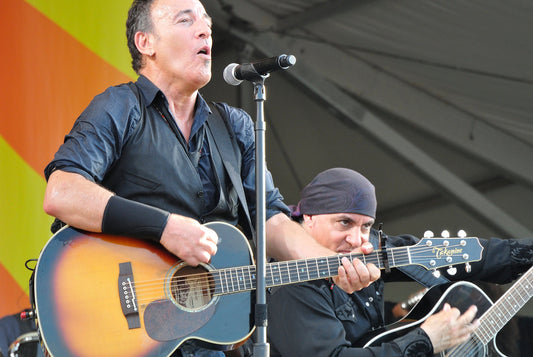 Steven Van Zandt performing with Bruce Springsteen at the 2012 Jazz Fest