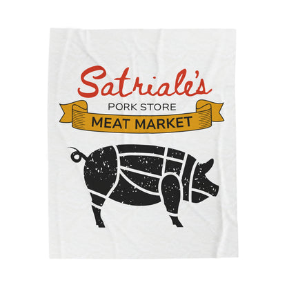 Satriale's Pork Store Meat Market Velveteen Plush Blanket